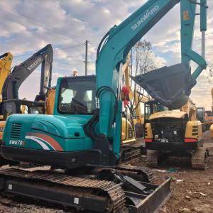 Wholesale Sunward SWE70E mini Used Excavator Hydraulic 7 Ton Crawler Digger from china suppliers