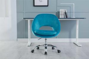 Wholesale 5 Star Base Teal Bedroom Swivel Chair / 8.2KGS Velvet Spinny Chair from china suppliers