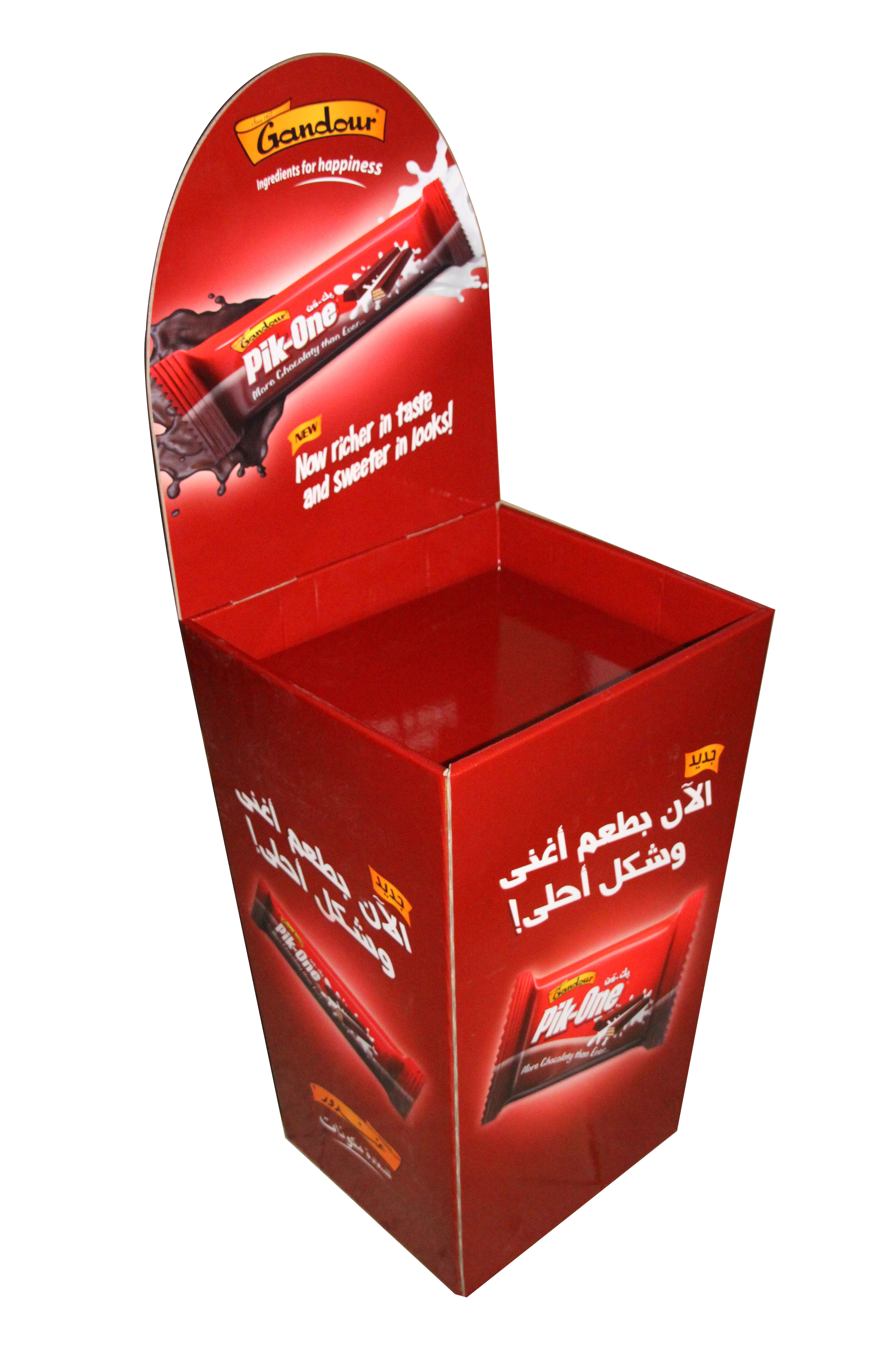 Advertising Retail Display Bins , Large Capacity Corrugated Cardboard Bins