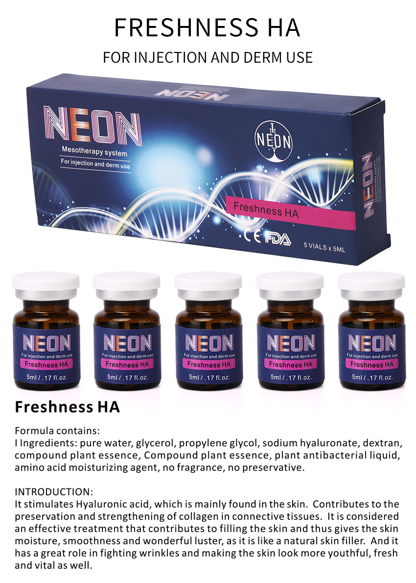OEM Meso Therapy Serum Freshness Ha Moisturizing Hyaluronic Acid Injection