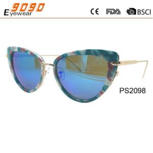 Wholesale Newest Style 2017 Women's plastic Fashionable Sunglasses ,UV 400 Protection Lens from china suppliers