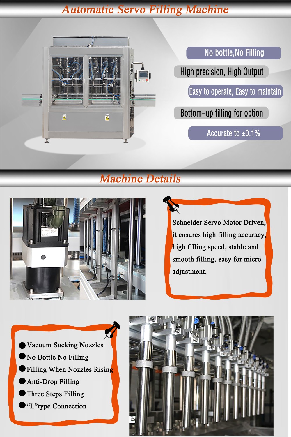 Flowing Liquid Mechanical Oil Filling Equipment 800KG Heavy Duty