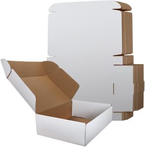 Wholesale Shipping Boxes 12x9x3 inches White Kraft Corrugated Cardboard Box Mailing Box from china suppliers