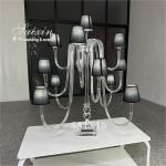 Beautiful 13 arms crystal lamp stand for wedding centerpieces
