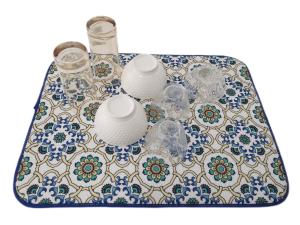Wholesale Printing Absorbent 18x24inch Dish Drying Mat Reversible Microfiber Dish Rack Pad from china suppliers