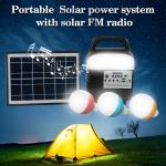 Global Sunrise 8000mah Solar Home Lighting System With Radio FM MP3