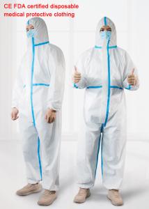 Wholesale Anti Epidemic Sterilization Disposable Protective Suit , Waterproof Isolation Gown from china suppliers