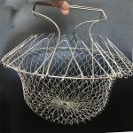 Metal 201 304 Stainless Steel Fry Basket / Chip Pan Basket 220mm Diameter