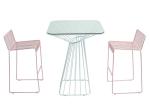 Pink And Blue Metal Wire 0.038CBM Outdoor Table Chairs