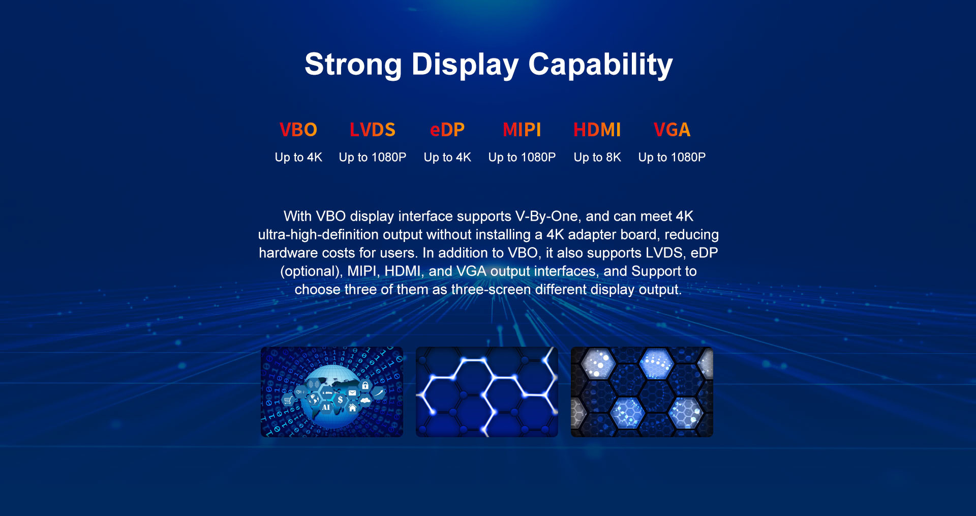 VPC-3588 AI industrial computer Mainboard support int4/int8/int16/FP16/BF16/TF32 HDMI 2.1 Interface