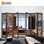 Aluminium Double Insulated Glazing Folding Door Airtight Thermal Break Finished