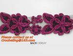White Fabric Venice Floral Flower Motif Lace Trim Sew Applique Craft DIY