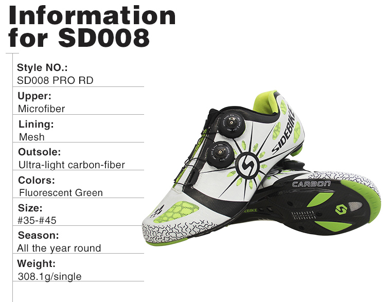 Nylon Mesh Carbon Road Bike Shoes High Security Excellent Slip Resistance