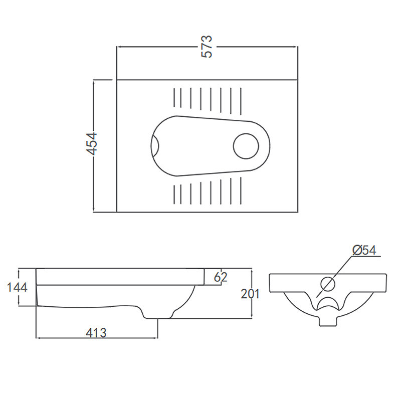 Sanitary Ware Toilet Squatting Pan , ARROW ALD507CE Ceramic Squat Toilet