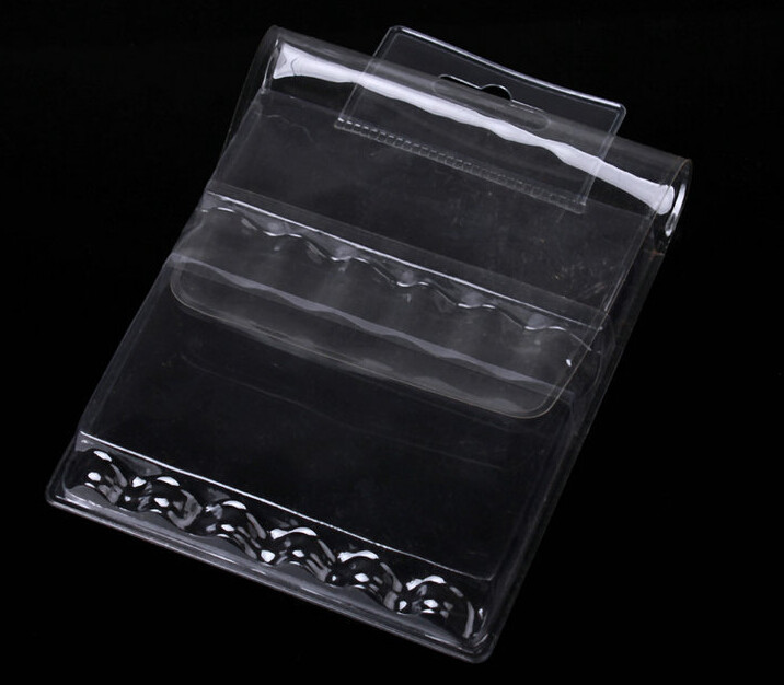 Promotional Clear PVC Packing Bag Customized Size With Button Closure