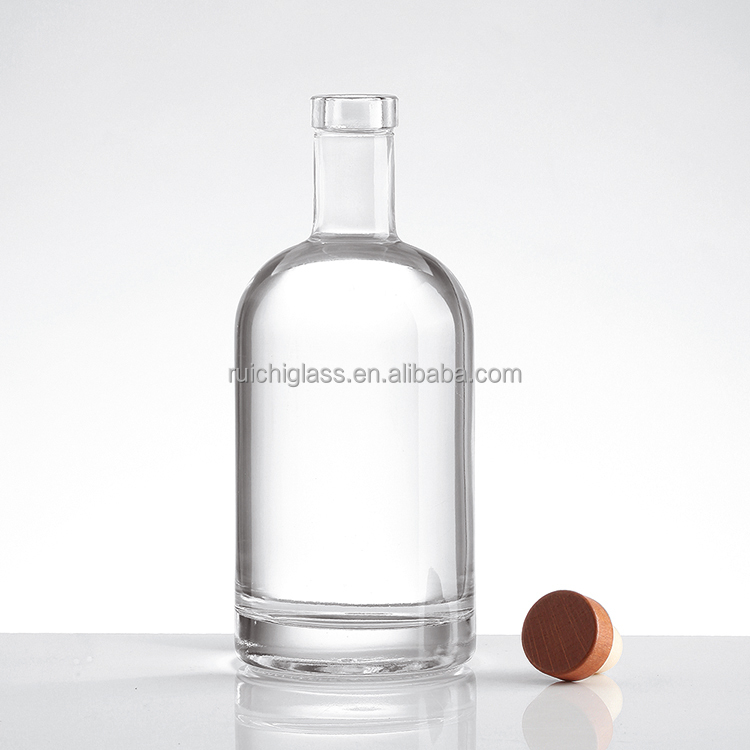 Style 250ml 500ml 750ml Square Round Wine Glass Bottle with and Customize Sealing Type