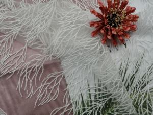Wholesale Embroidery Corded Lace Fabric White Wedding Lace Fabric from china suppliers