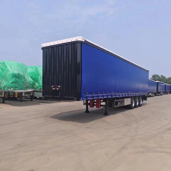 1310mm WheelBase 3 Axle Curtain Side Semi Trailer with ABS Anti-lock Braking