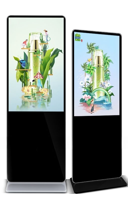 Free standing 55 inch interactive information multi touch screen advertising kiosk touchscreen monitor (Win10 or Android OS)