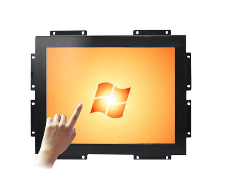 Industrial Wall Embedded Open Frame Touch Screen Monitor 1000cd/m2 DC12V 4A