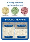 Colorful Bentonite Tofu Mixed Cat Litter OEM ODM Tofu Clumping Cat Litter