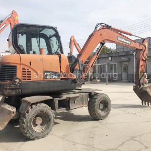 Wholesale Used Construction Machinery Rubber Wheel Excavator Doosan DX60W 5700kg Machine Weight from china suppliers