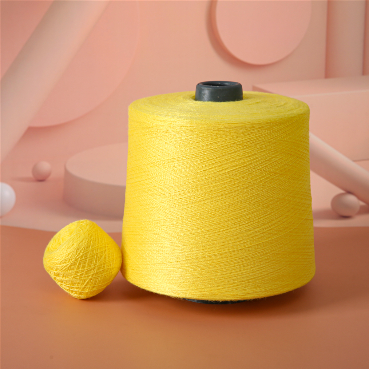 Recyclable Lightweight Spun Wool Yarn , Moistureproof Dyed Polyester Spun Yarn