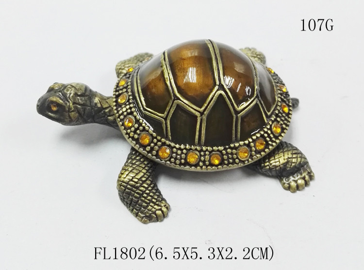 Home Decor Sea Turtle Enameled Trinket Boxes painted turtle trinket box