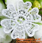 White Fabric Venice Floral Flower Motif Lace Trim Sew Applique Craft DIY