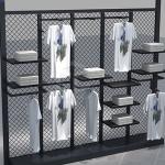Hanging Garment Display Rack Shop With Wheels Suit Clothing Display Rod Stands