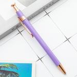 Macaron Color Press Metal Ball Pen With Golden Clip Fancy Portable Gift Pens