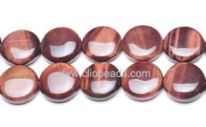 Wholesale A Grade Red Tiger Eye Puffy Coins from china suppliers