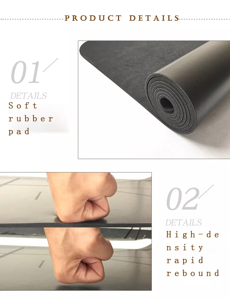 5mm PU Natural Rubber Eco Friendly Yoga Mat High Resilience 68*183cm