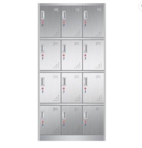 Wholesale Assembled 12 Door Stainless Steel Medicine Display Cabinet Electrostatic Powder Coating With Vent Hole from china suppliers