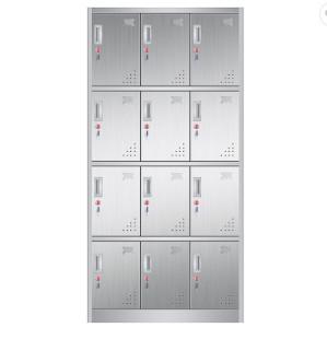 Assembled 12 Door Stainless Steel Medicine Display Cabinet Electrostatic Powder
