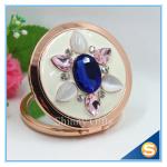 Shinny Gifts Whole Sale Rhinestone Round Shape Metal Cosmetic Mirror
