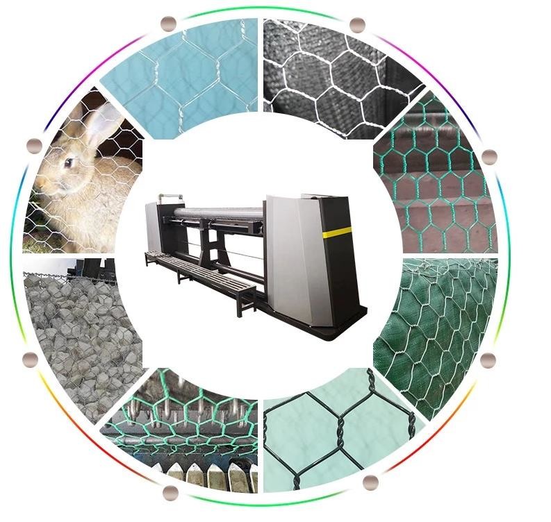 Highway 25x38mm 65m/H Hexagonal Wire Netting Machine
