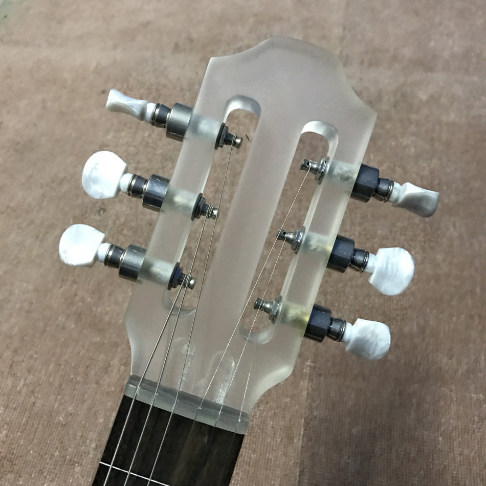 High quality LED light acrylic electric guitar maple fingerboard, free shipping