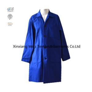 Wholesale Light Weight Royal Blue Cotton 250gsm Flame Retardant Jacket from china suppliers