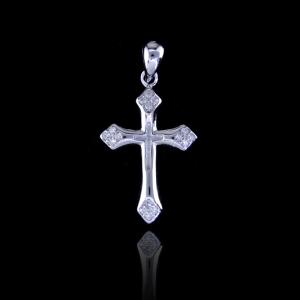 Wholesale 925 Silver Cubic Zirconia Pendant Jewellery Cross CZ Pendant For Christs from china suppliers