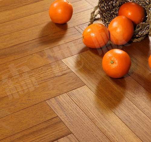 slight brushed burma teak herringbone engineered wood flooring; fishbone teak