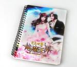 PLASTIC LENTICULAR 3d notebook lenticular stationery plastic lenticular pp pet