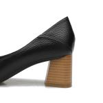 5619-1 Fashion Pointed Shallow Mouth High Heels Thick Heel Sexy Thin Women'S