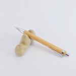 School Bamboo Wood Automatic Press Pencil Eco Friendly Pencil With Steel Clip