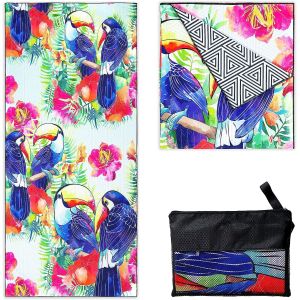 Wholesale Hotel Quality Sand Proof Embroidered Beach Towels With Zipper Pocket from china suppliers