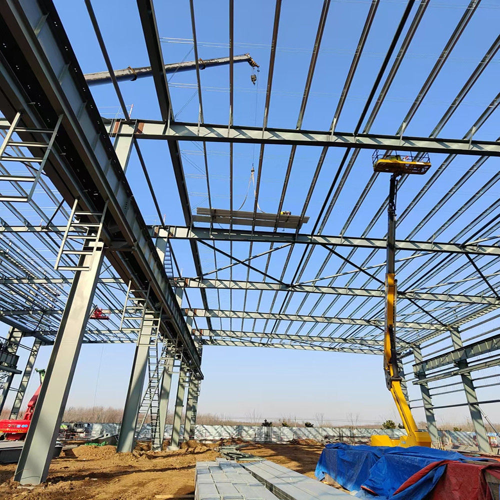Prefabricated Steel Frame Factory Warhouse Steel Construction Fabrication