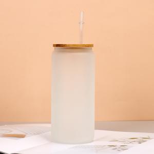 Wholesale Drop Resistance Clear Glass Water Bottle Household Borosilicate Glass Coffee Tumbler With Straw Large Capacity 8*15cm Customized Acceptable from china suppliers