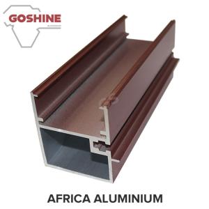 Wholesale Customized Hollow Wood Finish Aluminum Window Frame Extrusions from china suppliers
