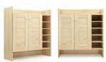 Fashionable Small MDF Shoe Cabinet / Waterproof Wooden Shoe Rack With Doors