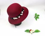 100% Poly Straw Female Wide Brim Hats With Decorating Flower / Woven Label